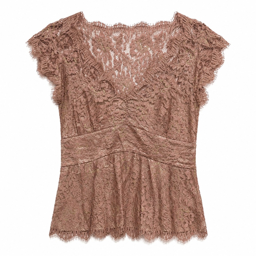 Romantic Coquette Lace Babydoll Top Women Size 4 Balletcore Dainty Soft Girl